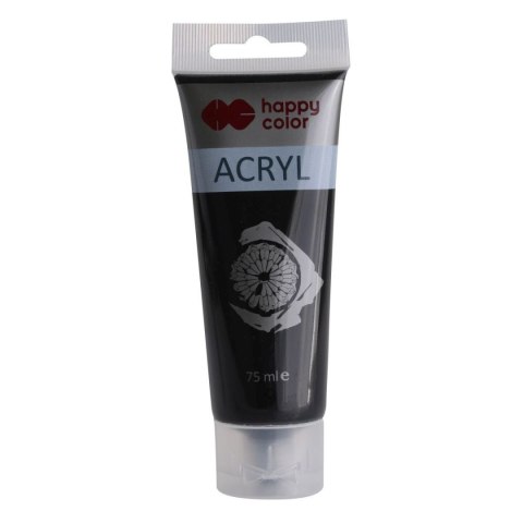 Farba akrylowa kolor: czarny 75ml Happy Color (HA 7370 0075-9)