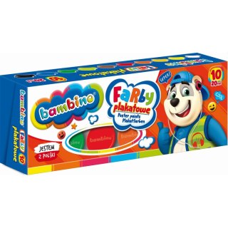 Farby plakatowe 10 kol kolor: mix 20ml 10 kolor. St.Majewski