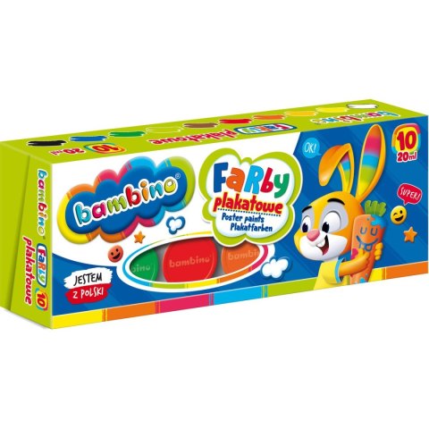 Farby plakatowe 10 kol kolor: mix 20ml 10 kolor. St.Majewski