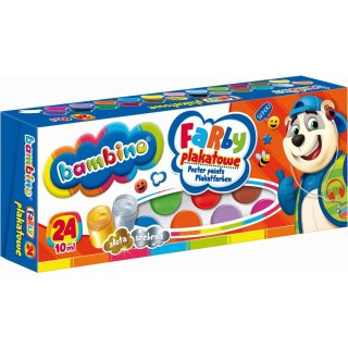 Farby plakatowe kolor: mix 10ml 24 kolor. St.Majewski (5903235002885)