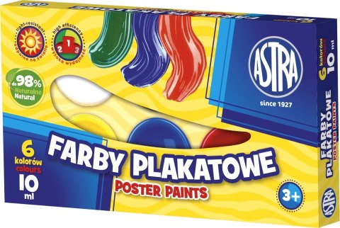 Farby plakatowe kolor: mix 10ml 6 kolor. Astra (83111903)