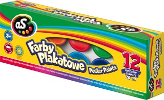 Farby plakatowe kolor: mix 20ml 12 kolor. As