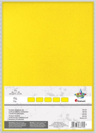 Filc Craft-Fun Series A4 kolor: cytrynowy 10 ark. Titanum (089)
