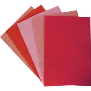 Filc Craft-Fun Series tonacja czerwona 10 ark. Titanum (345269)