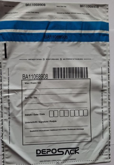 Koperta bezpieczna deposack B4 biała B4 [mm:] 255x360 A&G Koperty (2371) 500 sztuk