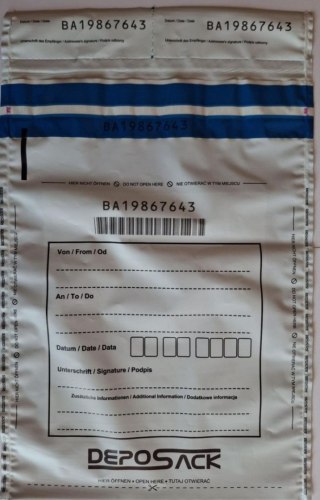 Koperta bezpieczna deposack biała b5 B5 [mm:] 185x260 A&G Koperty 100 sztuk