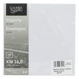 Koperta gładki biała [mm:] 160x160 Galeria Papieru (280391) 10 sztuk