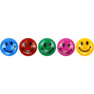 Magnes smiley okrągły mix śr. 29mm Titanum (T-025051) 10 sztuk
