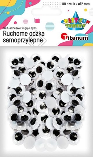 Oczka Craft-Fun Series samoprzylepne 12mm 80 szt Titanum