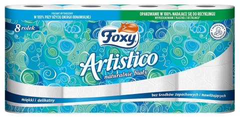 Papier toaletowy Artistico kolor: biały 8 szt Foxy