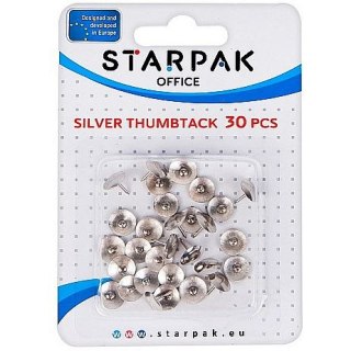 Pinezki Office kolor: srebrna 30 szt Starpak (149876)