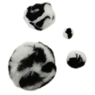 Pompony Craft-Fun Series tygrysie cętki biało-czarny 45 szt Titanum (16073F)