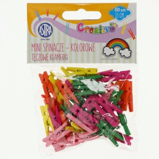 Spinacze mini dekoracyjny kolorowy 25mm 50 szt Astra Creativo