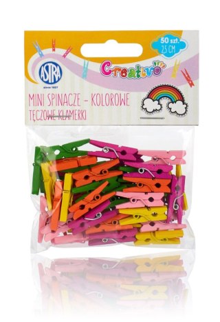 Spinacze mini dekoracyjny kolorowy 25mm 50 szt Astra Creativo