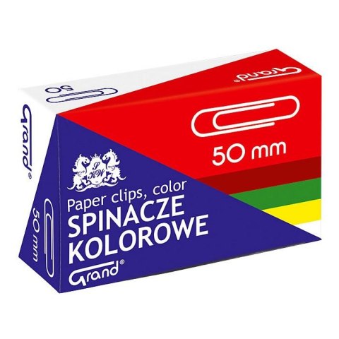 Spinacze okrągły kolorowy 50mm 50 szt Grand (110-1661)