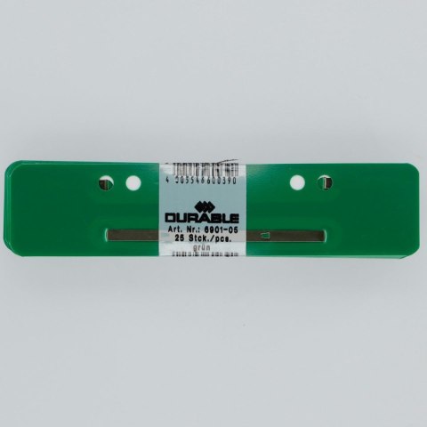 Wąsy do skoroszytów plastik kolor: zielony 25 szt Durable