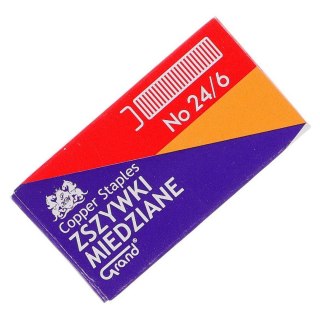 Zszywki 24/6 miedziane 24/6 1000 szt Grand (110-1422)