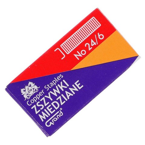 Zszywki 24/6 miedziane 24/6 1000 szt Grand (110-1422)