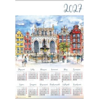 Kalendarz ścienny GDAŃSK plakatowy 607mm x 880mm Lucrum (PL10)