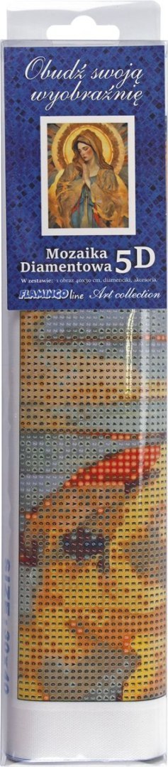 Zestaw kreatywny Diamentowa mozaika 30x40cm Matka Boża Flamingo Line (ST25877)