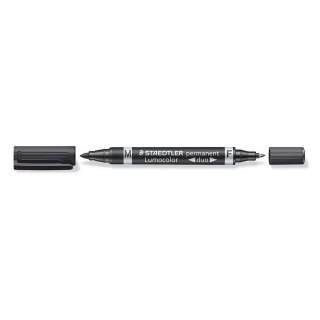 Marker permanentny Lumocolor Duo wkład czarny 0,6/1,5mm Staedtler (S348-9)