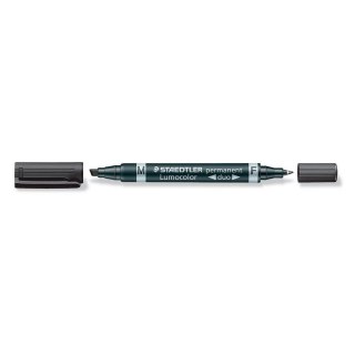 Marker permanentny Lumocolor Duo wkład czarny 0,6/1,5mm Staedtler (S348-9)