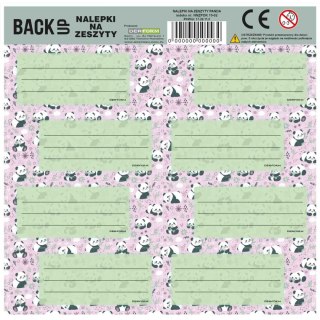 Naklejka na zeszyt Panda Derform (NNZPA11)