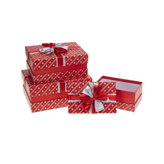 Pudełko na prezent Rozette (PUG-25150-PR RED set 3 pcs)
