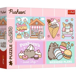 Puzzle Poznajcie Pusheena 4x250 el. Trefl (13371)