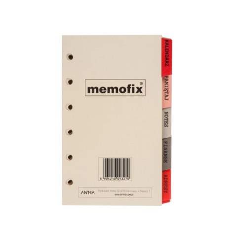 Wkład do organizera MEMOFIX A6 2026 Antra (komplet)