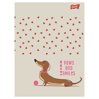 Zeszyt A4 LOVELY DACHSHUND 32k. 70g podwójna linia kolor Unipap