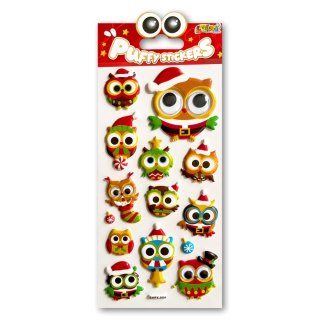 Naklejki świąteczne CHRISTMAS Owls TT9086 Penmate (SWPX-2004)