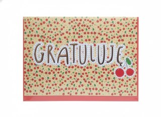 Kartka składana A5 A5 GRATULUJĘ WISIENKA Henry (5908451983598)