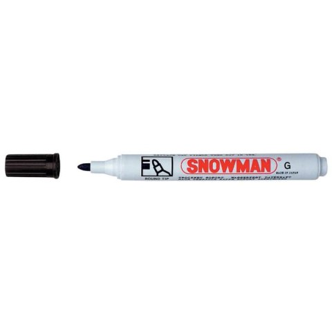 Marker permanentny wkład czarny okrągła końcówka Snowman