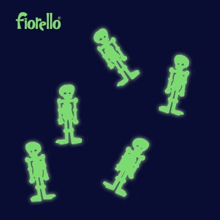 Naklejka ścienna Fluorescencyjna szkielety miks 24 szt Fiorello (170-2807)