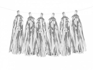 Girlanda frędzle, srebrny Partydeco (TG1-018M)