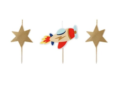 Świeczka urodzinowa Samolot, 4.5-5 cm, mix Partydeco (SCS-19)