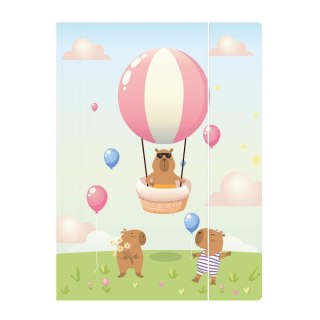 Teczka kartonowa na gumkę KAPIBARA BALON A4 mix 400g Strigo (SSC519)