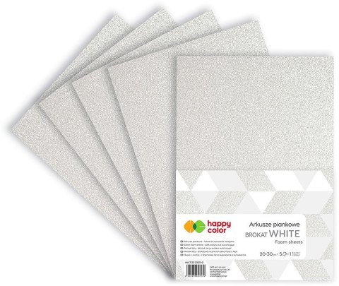 Arkusz piankowy kolor: biały 5 ark. Happy Color (HA 7132 2030-0)
