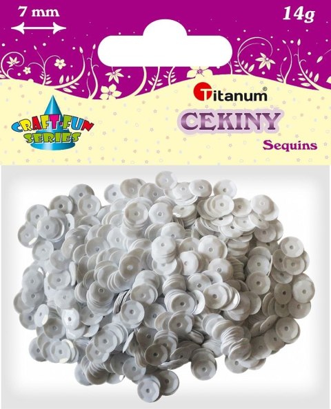 Cekiny Craft-Fun Series okrągłe 7mm białe 14g Titanum (CO7/L010)