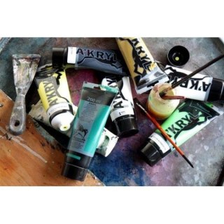 Farba akrylowa Czerwień błyszcząca kolor: czerwony błyszczący 100ml Renesans (09)