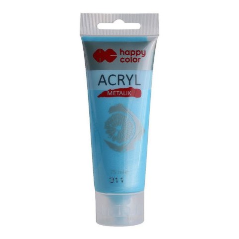 Farba akrylowa Niebieski Tiffany metalik kolor: niebieski metaliczny 75ml Happy Color (HA 7370 0075-311)