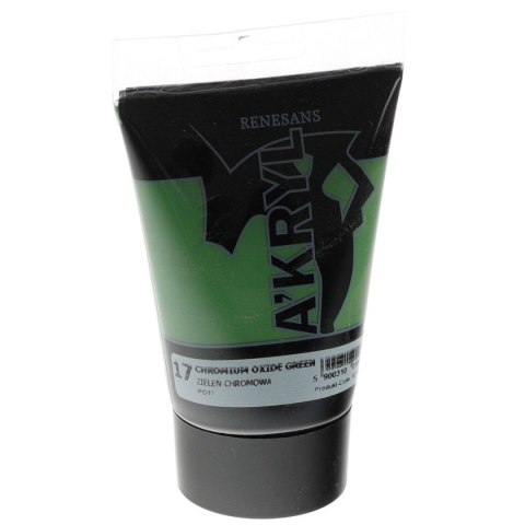 Farba akrylowa Zieleń ftalo kolor: zielony chromowy 100ml Renesans (17)