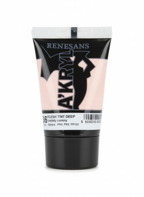 Farba akrylowa cielisty ciemny kolor: cielisty ciemny 100ml Renesans (36)