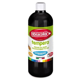 Farba tempera 1L Gluten Free kolor: czarny 1000ml Fibracolor