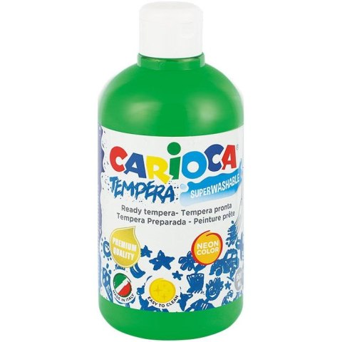 Farba tempera kolor: zielony neonowy 500ml 1 kolor. Carioca (170-2591)