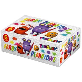 Farby plakatowe kolor: mix 20ml 6 kolor. Fun&Joy (FJ-006)