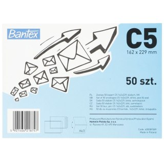 Koperta HK C5 biała Bantex (400089389) 50 sztuk