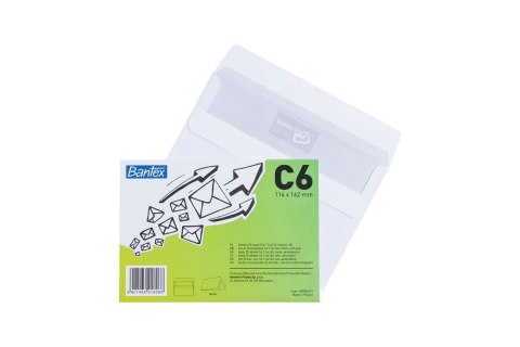 Koperta SK C6 biała Bantex (400089387) 50 sztuk