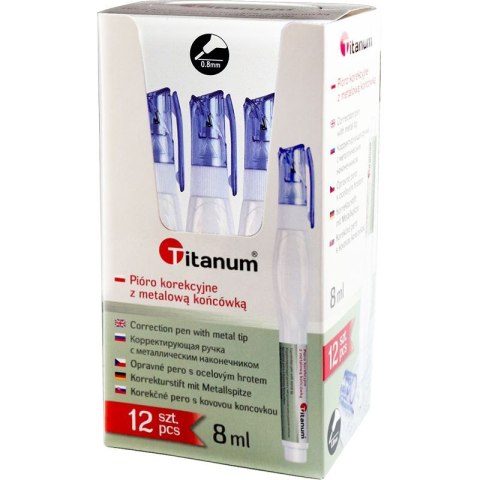 Korektor w długopisie (piórze) 8ml Titanum (No.241)